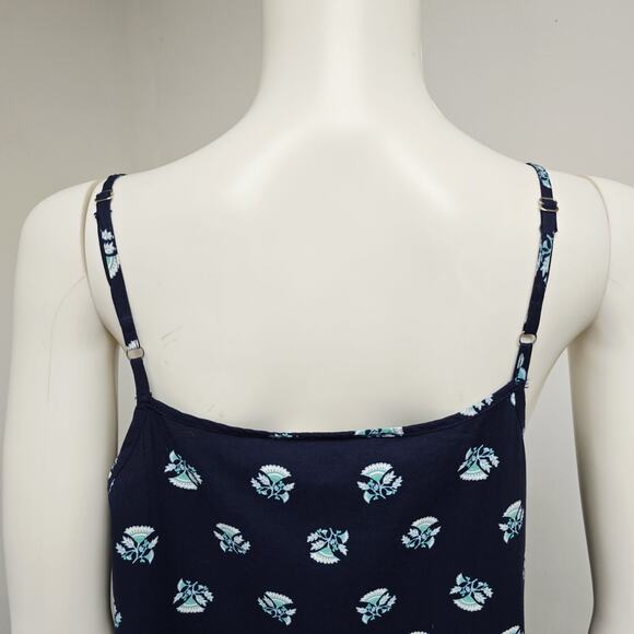 Universal Thread Midi Dress Large Sleeveless Stamped Floral Print Tiered Pockets - Picture 8 of 10
